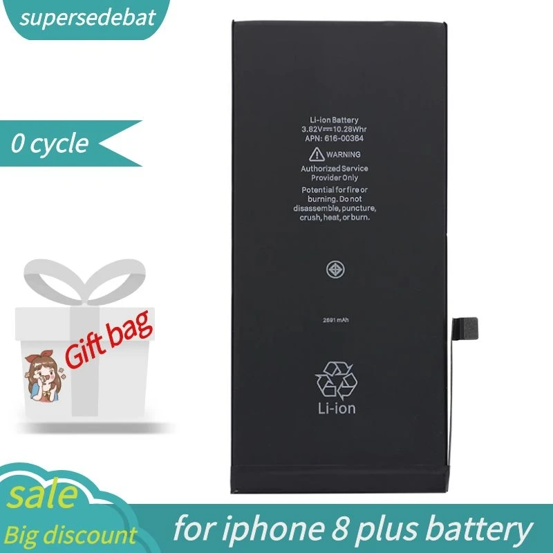 

Supersedebat for Iphone 8 Plus Battery Accumulator for IPhone 8 Plus for Iphone 8plus Smartphone Battery Original 0 Cycle Tools