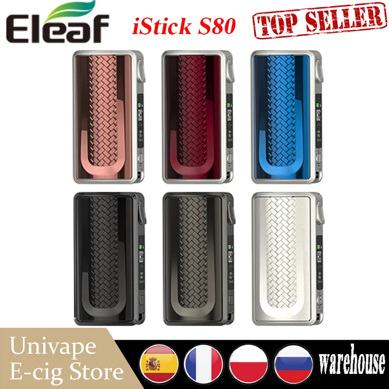 Original Eleaf iStick S80 MOD wi/ 1800mAh Battery 80W Electronic Cigarette Vape Fit GZeno Tank GZ Coil Vaporizer VS IStick Pico |