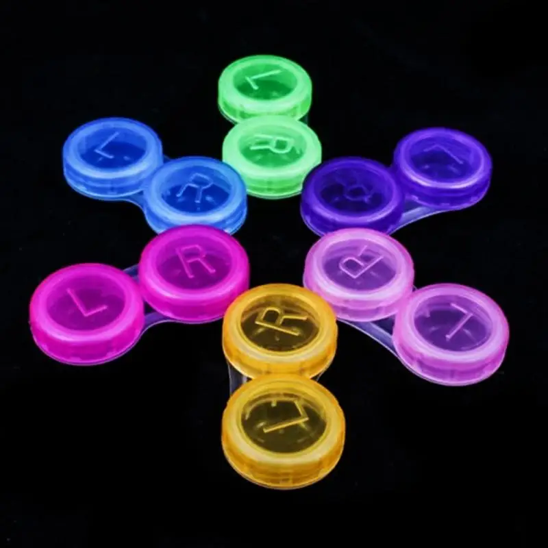 5 шт. пластиковая коробка для контактных линз, держатель, портативный, маленький, милый, конфетный цвет, сумка для очков, контейнер для контактных линз, для хранения