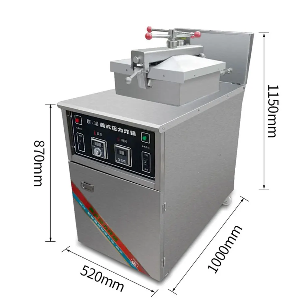 Commercial Fried Chicken Stove High Pressure Fryer Fried Duck And Chicken Chop Large Capacity Electric Heating Gas Dual Use 6