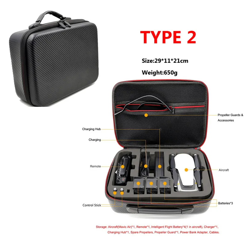 Для DJI MAVIC Air Bag водонепроницаемая Сумка Для Хранения Чехол Дрон контроллер для Mavic Air Аксессуары
