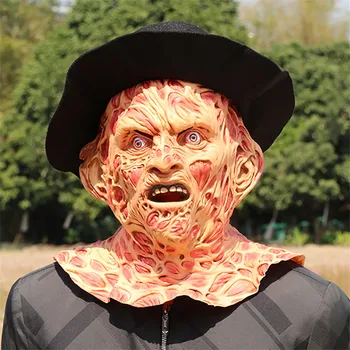 

Hot Movie Realistic Adult Party Costume Horror Skull Mask Deluxe Freddy Krueger Mask Scary Dance Carnival Cosplay Zombie Mask