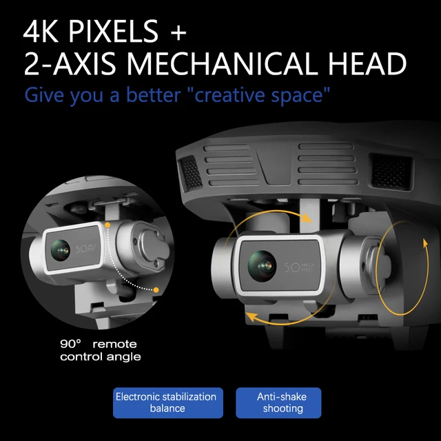 F4 Drone GPS 4K 5G HD Mechanical Gimbal Camera System Supports TF Card Drones Stabilier Distance 2km Flight 25 Min VS SG906Pro 4