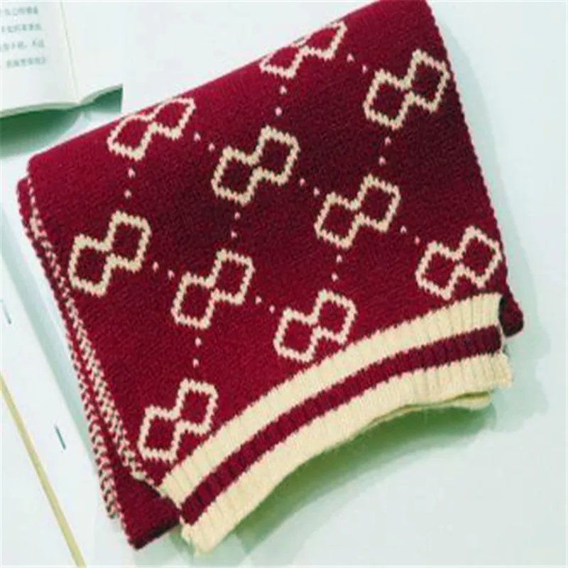 7589-Red wine Han edition, шарф для волос, вязаная пряжа, цвет, подходит для осени и зимы, двухсторонний детский нагрудник 7589 - Цвет: 7589-Red wine