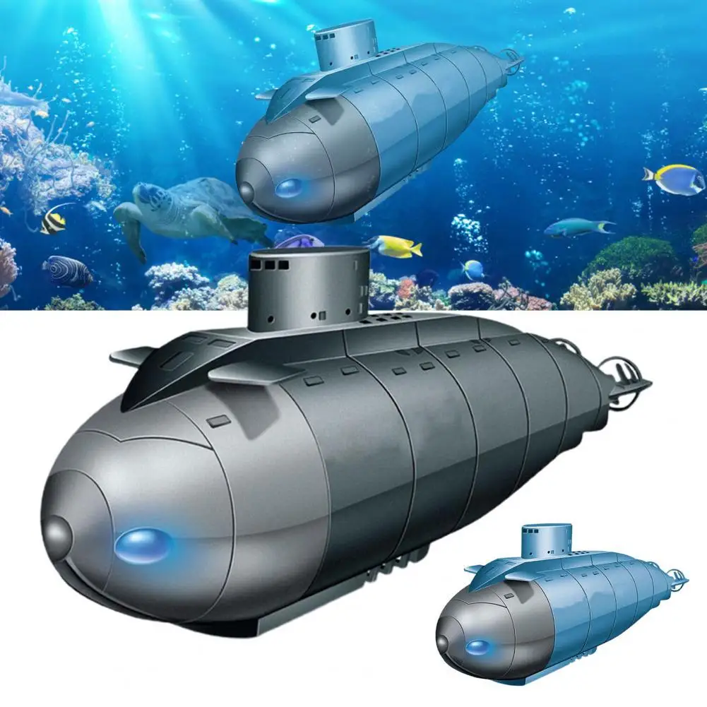 Rechargeable Electric Remote Control Mini RC Submarine Boat 4 Channel Kid Toy 