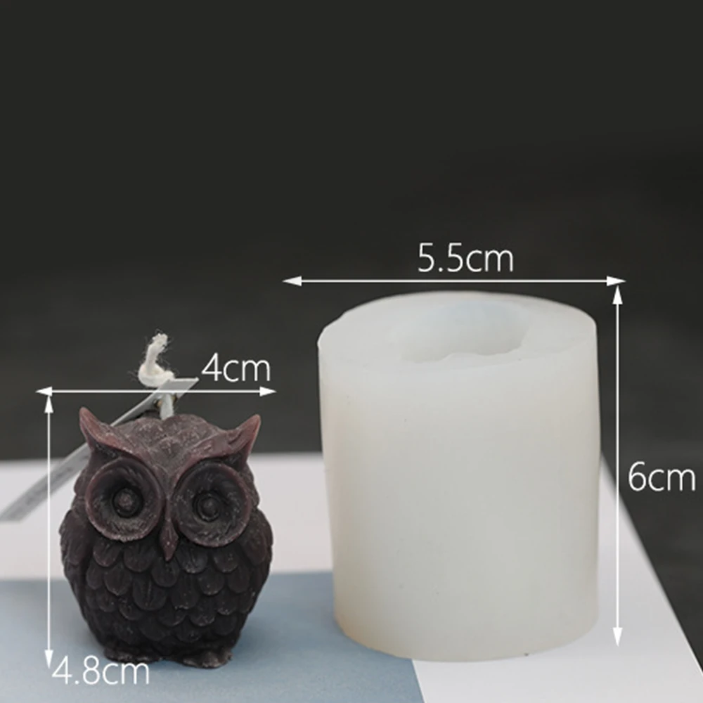 3D сова животное силиконовые формы для мыла смолы глины свечи инструменты для украшения тортов из мастики шоколадные конфеты кондитерские формы для выпечки тортов