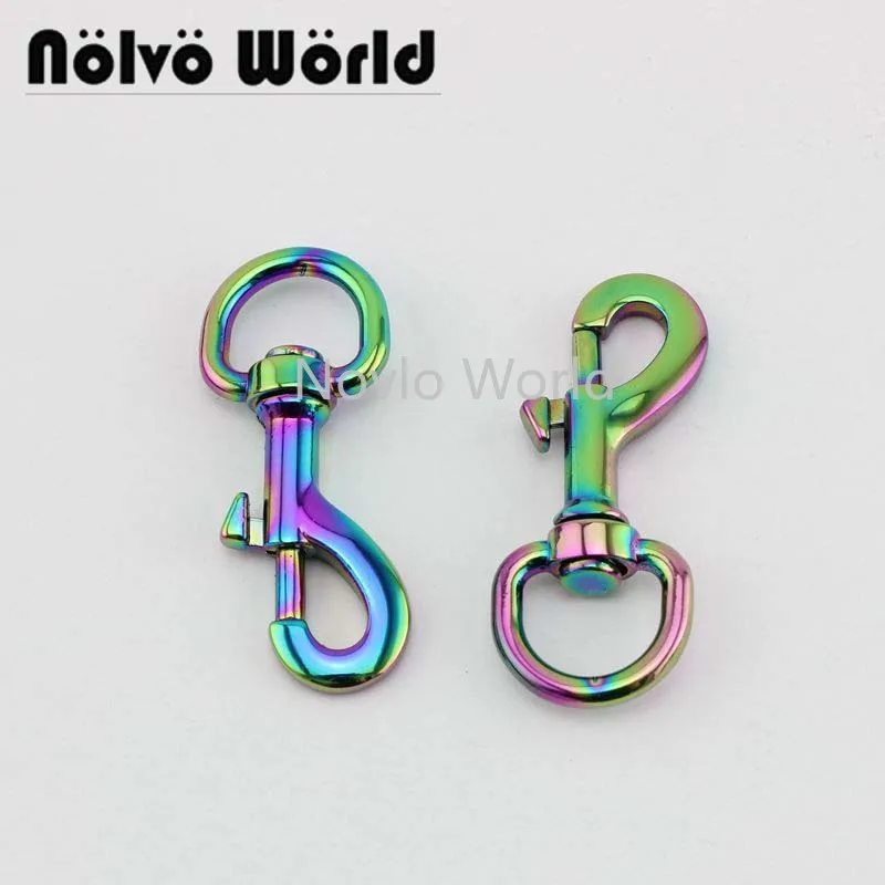 Мир Nolvo 5 20 100шт 6 цветов 55*15 мм Радужная металлическая пряжка для сумки собачий