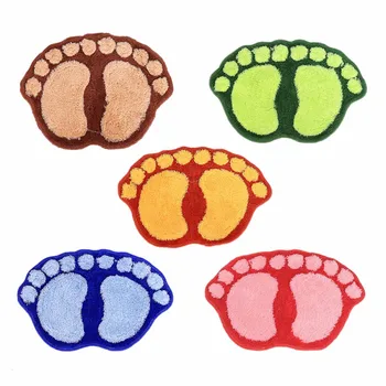 

Carpet 5 Colors Cute Footprints Anti-skid Pads Bathroom Living Room Applicable Cartoon Style Skin-friendly Water Absorption