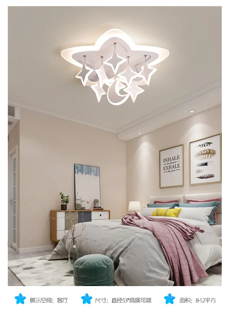 Plafonnier LED composé d'étoiles avec télécommande, design moderne,  éclairage d'intérieur, luminaire décoratif de plafond, idéal pour un salon,  une chambre à coucher ou une cuisine, WF1110 - AliExpress