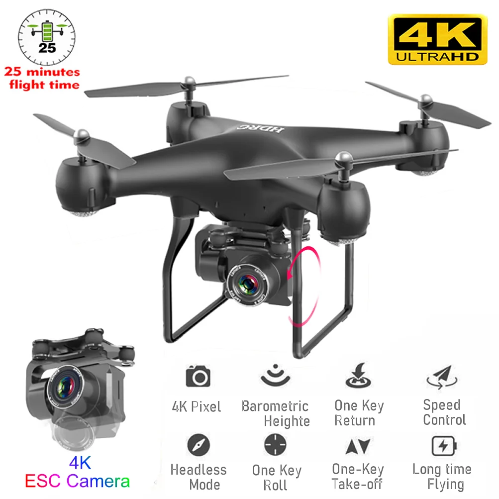 JIMITU Drone RC UAV fotografía aérea RC Quadcopter con HD 4K cámara profesional FPV Control remoto tomar una foto y vídeo Juguetes
