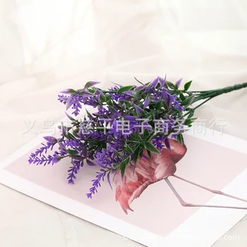 

Artificial Flower Imitation Flowers Plastic Flowers Provence Lavender Desktop Small Flower Wedding Props 7 Fork Lavender