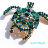 Green Color Crystal Sea Turtle brooches Rhinestone Brooch for Women Coat Garments Lady Gifts Elegant Breast Pin Fashion Jewelry ► Photo 2/6