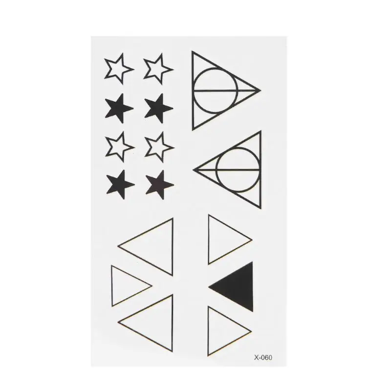

Men Women Waterproof Temporary Tattoos Totem Cross Cat Body Art Fake Stickers