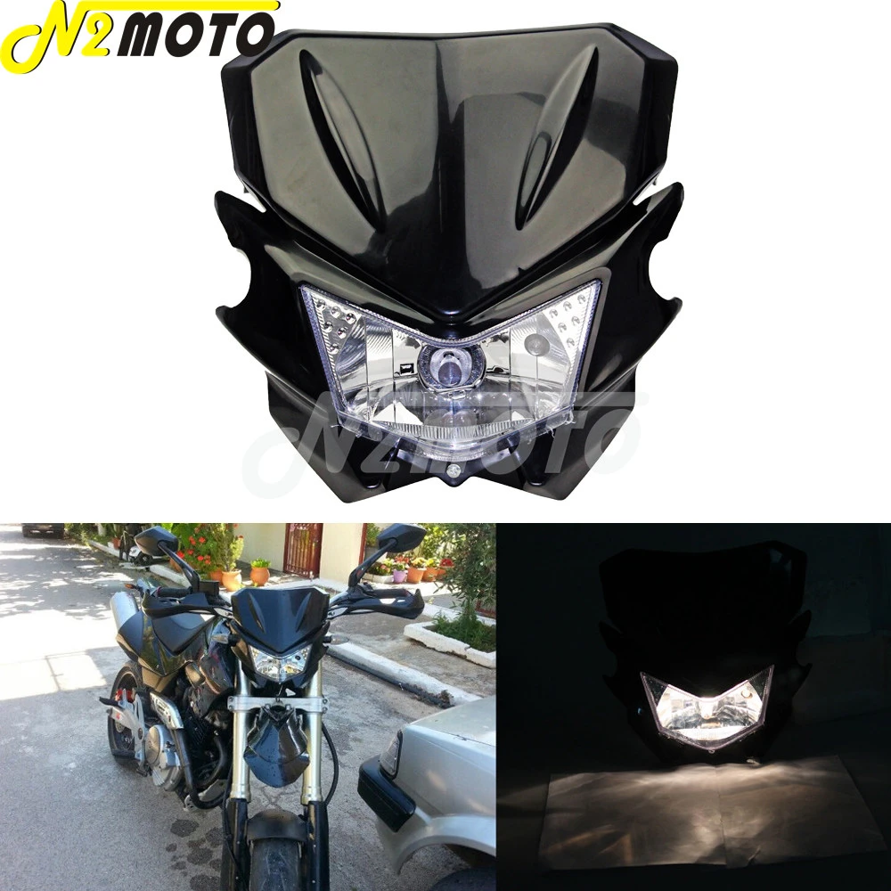 Motorcycle Front H4 35W Headlight Lamp Dirt Bike For Kawasaki KLX140L 125 M 100