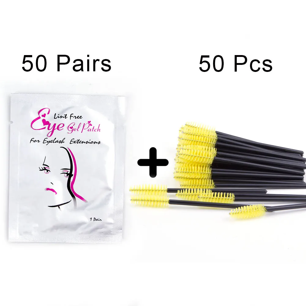 girls set7 100 шт накладки для наращивания ресниц бумажные накладки наклейки "ресницы" обертывание с 50 шт одноразовая щетка для ресниц наращивание ресниц инструменты - Цвет: girls set7