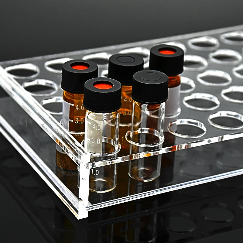 Стойка из плексигласа для хроматографические флаконы 5 мл подставка 50 флаконов