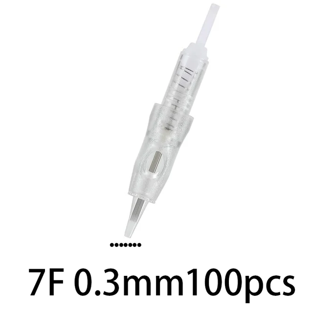 Professional Permanent Makeup Machine Tattoo Gun Eyebrow PMU Machine Pen For Up Eyebrows Eyeliner Lip Microblading Makeup Kit 7F 0.3mm 100pcs