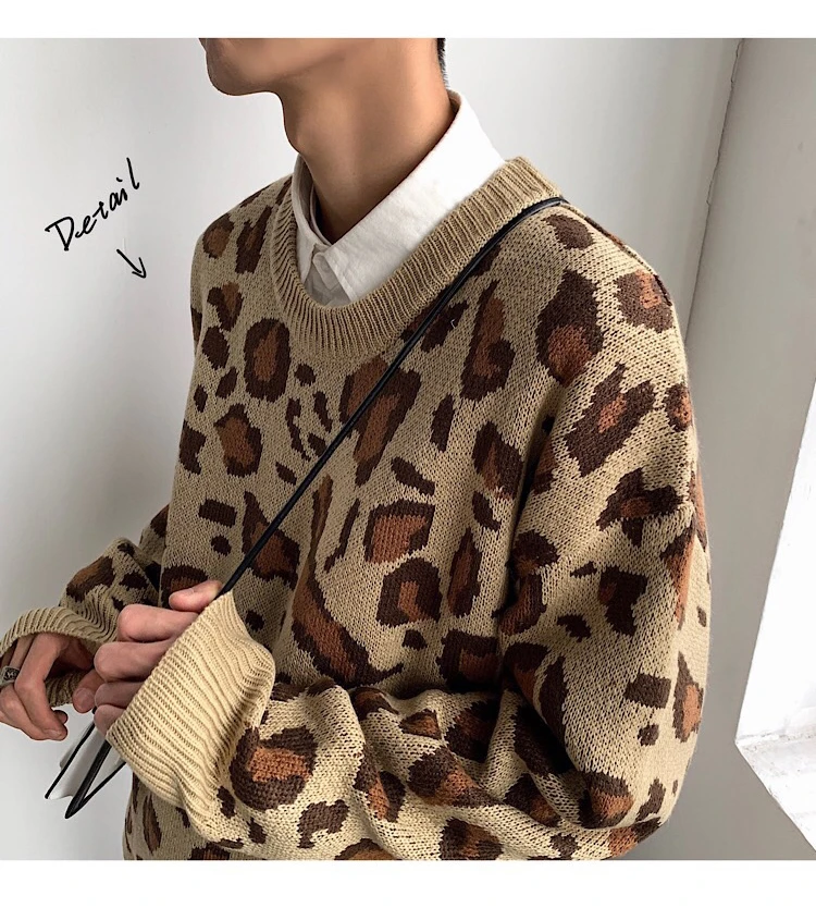 Winter Men's In Warm Cashmere Clothes Coats Camouflage Woolen Sweaters Round Neck Pullover Casual Male Knitting Size M-2XL