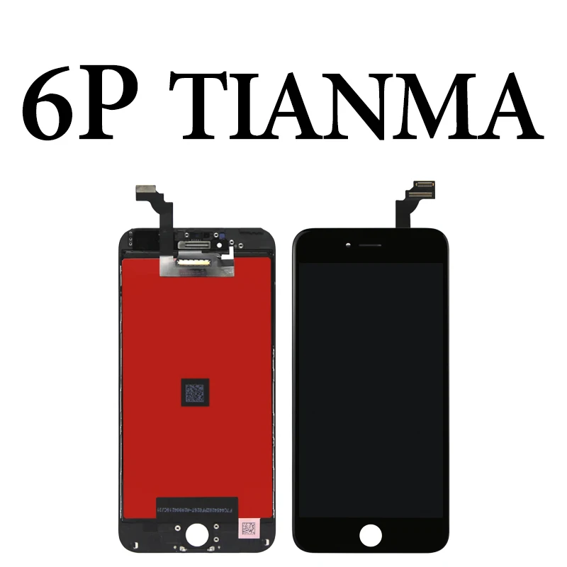 for iphone 6P Black AAAA+++ для iphone 6 6S 7 8 Plus ЖК Tianma для iphone X XR ЖК сенсорный экран Стекло сборка Бесплатный подарок без битых пикселей - Цвет: for iphone 6P Black
