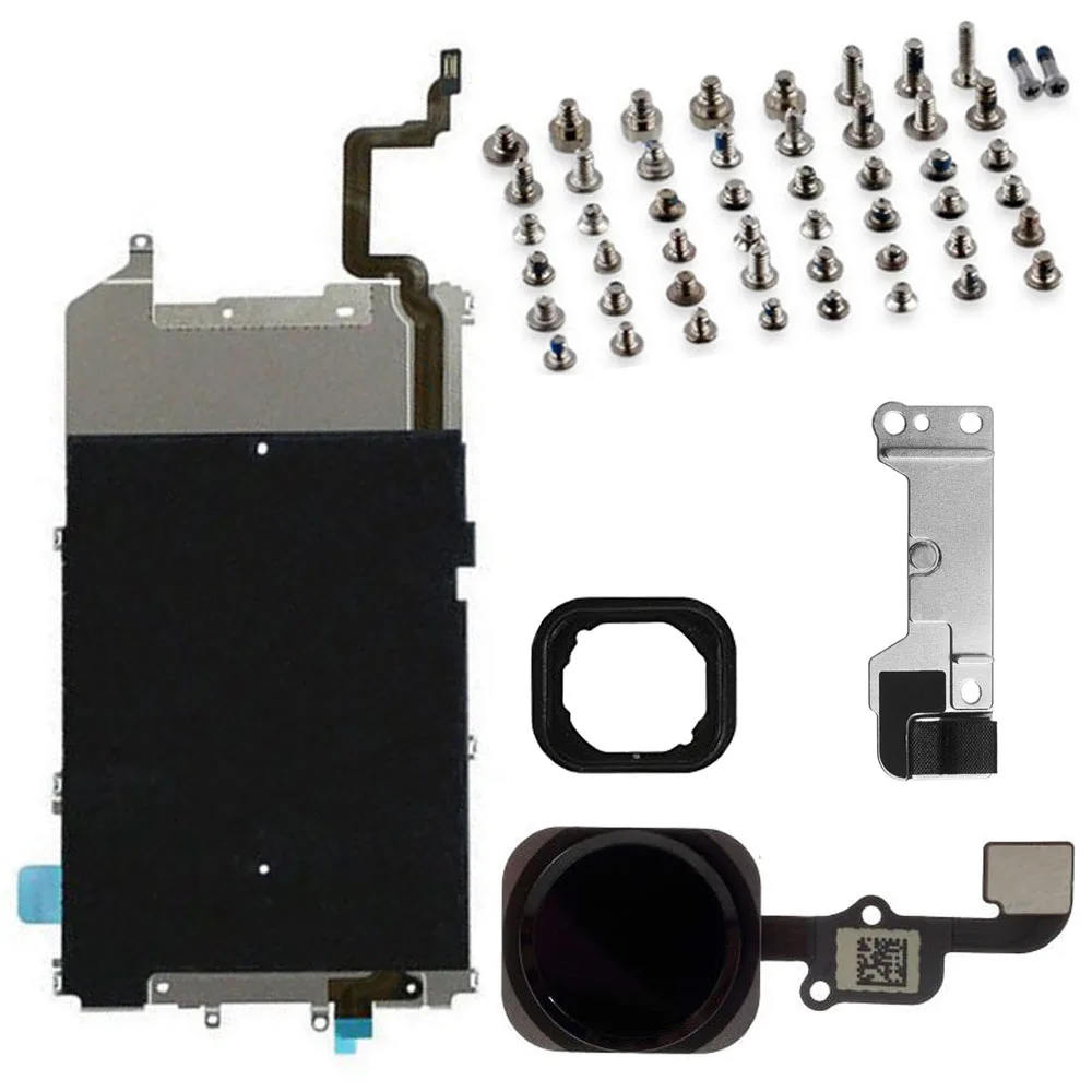 5 Stks/set Screen Lcd Metalen Plaat Met Connector Home Button Key Flex