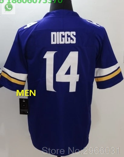 For men Vikings Мужские взрослые Джерси 14 Стефон диггз 19 adam thielen 22 чехол Keenum 7 Harrison 33 Dalvin Cook Smith Adam Minnesota - Цвет: For men