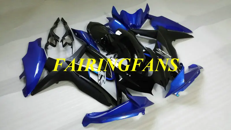 Привет-класс инжекторный комплект для GSXR600 750 K8 08 09 GSXR 600 GSXR750 2008 2009 черно-голубые Обтекатели Кузов+ подарки SA26