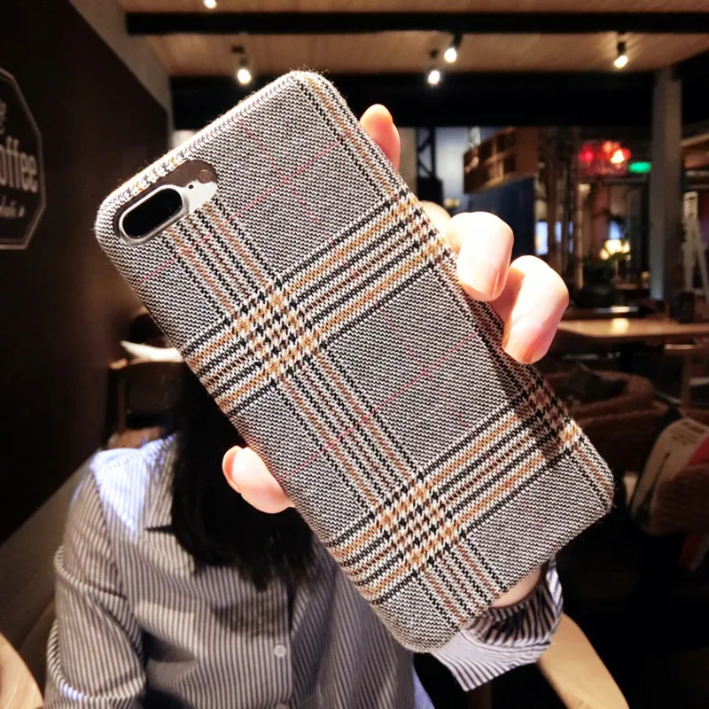 Роскошный тканевый чехол для телефона в британском стиле iphone X XS Max 7 8 6 S Plus ретро