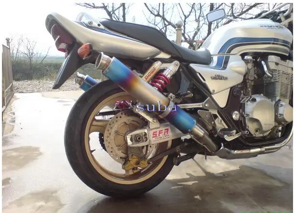 CB1300 слипоны для мотоцикла из титанового сплава глушитель и средняя Соединительная труба с Akrapovic выхлопной для CB1300 97-02 лет