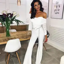 Women Jumpsuits Fashion Casual Solid Color Off Shoulder Autumn Winter Long Sleeve Rompers Overalls Monos de Fiesta 2020 New E Women Jumpsuits Fashion Casual Solid Color Off Shoulder Autumn Winter Long Sleeve Rompers Overalls Monos de Fiesta 2020 New E