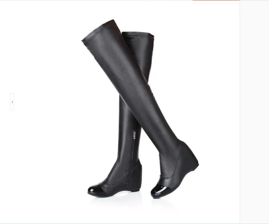 SWONCO Winter Over The Knee Boots Women Winter Shoes Black Sexy Knight Boot Thigh High Boots Female Warm Shoes Black Tall