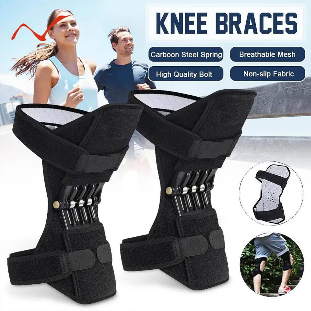 

1pair Knee Booster Joint Support Knee Pads Spring Force Booster Knee Joint Protection Power Lift Joint Support