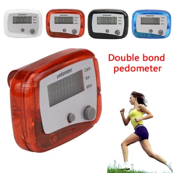 

Digital Calculation Clip-on LCD Pedometer Walking Distance Calorie Counter Sport Equipment Double Keys Jogging Trainer