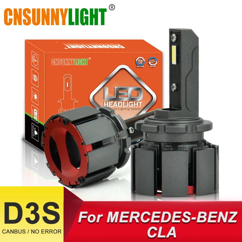 Автомобисветильник Светодиодная лампа CNSUNNY CANBUS D3S сменный белый свет для Mercedes Benz