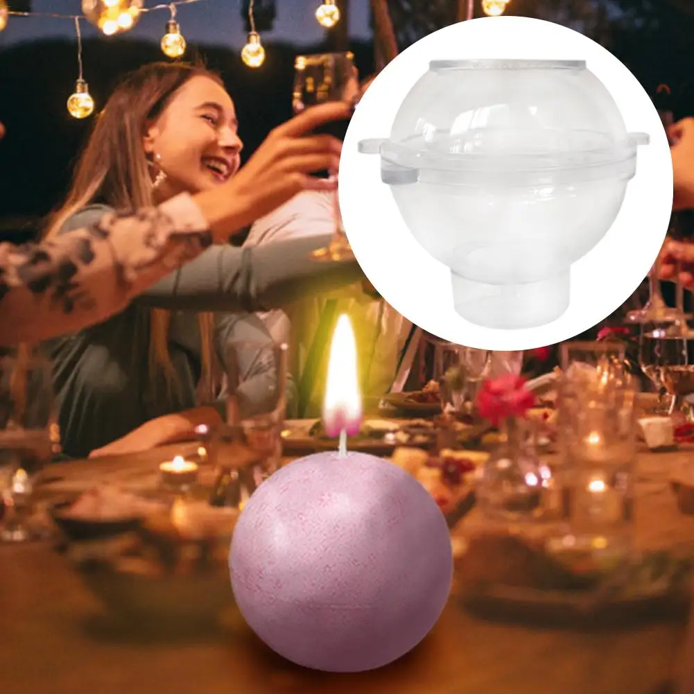 11 см Свеча Плесень прозрачная сфера Свеча Плесень DIY мыло глина ремесло инструменты свеча ручной работы изготовление формы Модель случайный цвет