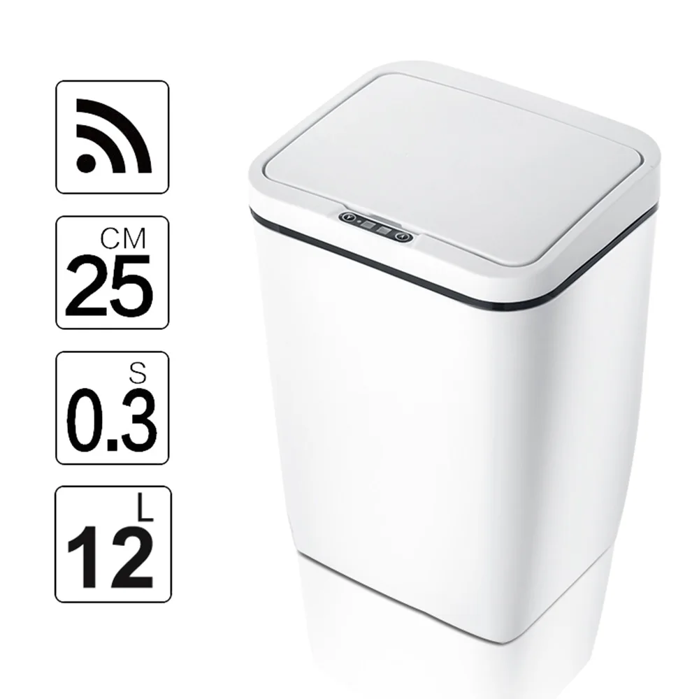 

Automatic Touchless Household Bin Intelligent Induction Sensor Kitchen Trash Can Wide Opening Sensor Eco-friendly Waste Garbage