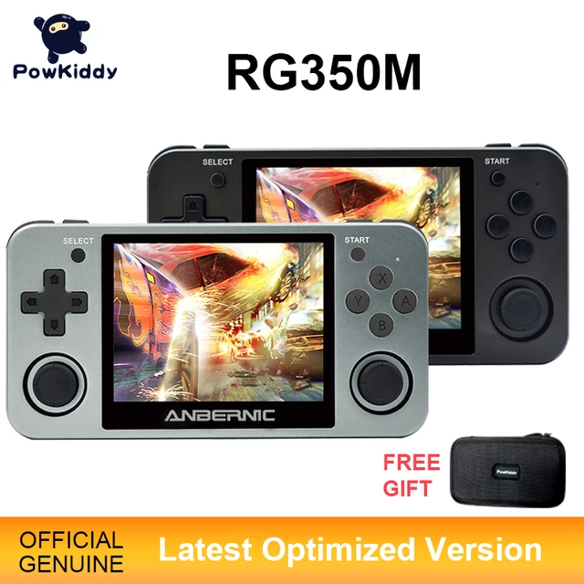 Powkiddy RG350 Handheld Game Console RG350M Metal Shell Console Open Source System 3.5 Inch IPS Screen Retro Ps1 Arcade 3D Games