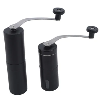 

Kitchen Portable Black Stainless Steel Manual Coffee Grinder Cone Burr Coffee Grinder Household Items
