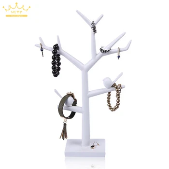 

Creative Resin Bird Tree Bracelet Storage Household Jewelry Display Rack Hanging Key Necklace Rack Decoration