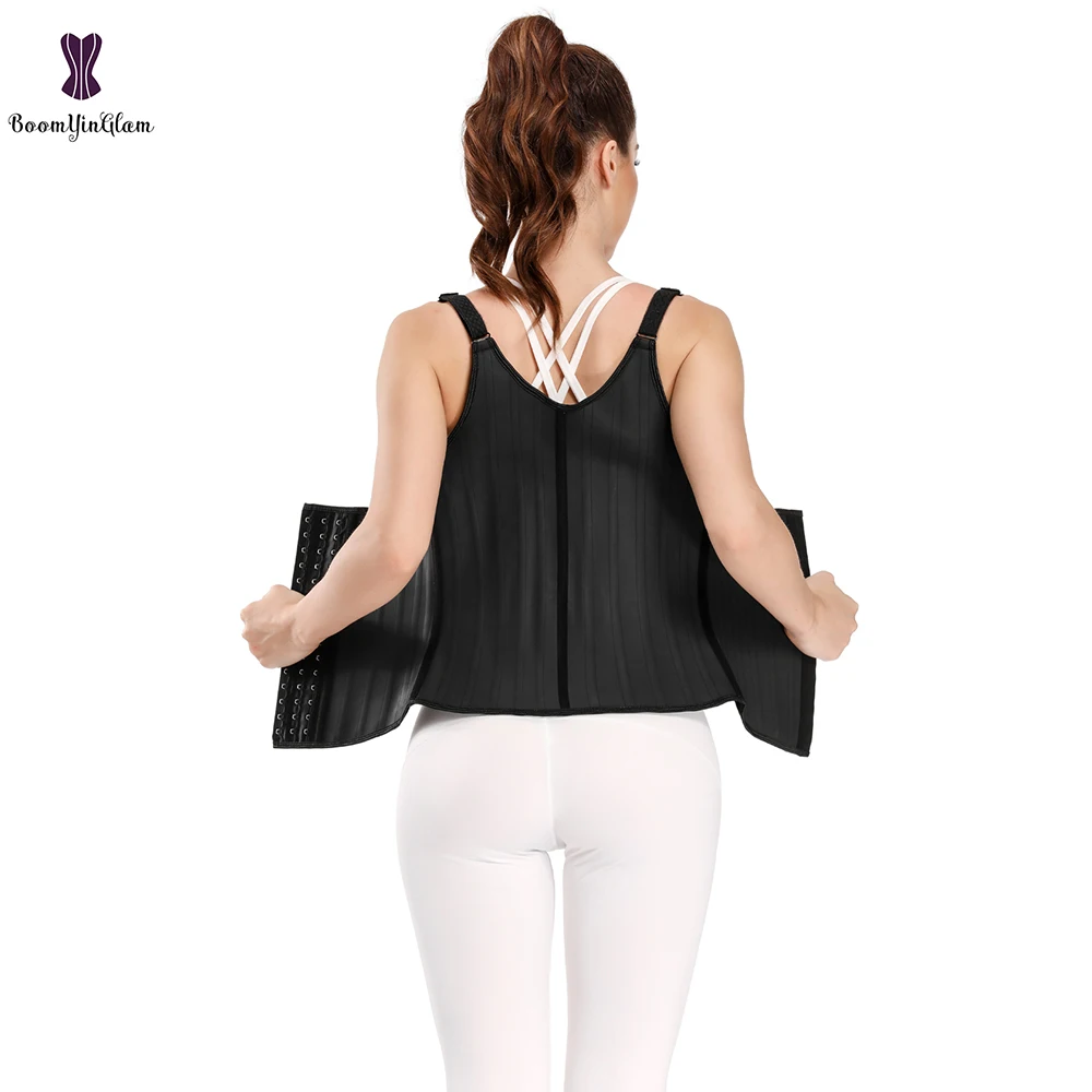 backless shapewear Adjustable Waist Trainer 25 Steel Boned Slimming Corset Workout Girdle Vest Latex Women Body Shaper Plus Size XS -6XL #663 best shapewear for lower belly pooch