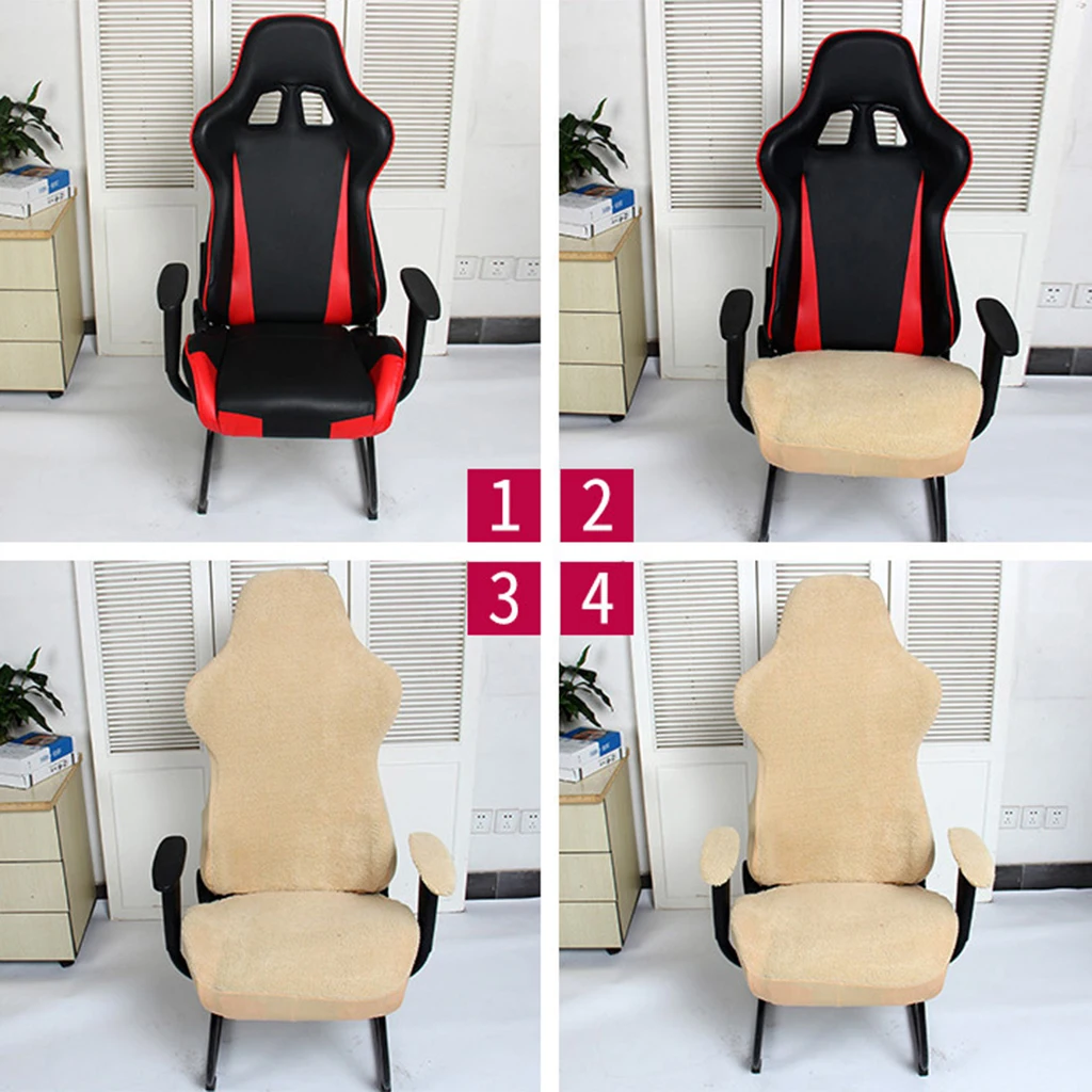 Office Executive Computer Chair Internet Bar Swivel Armchair Protector Cover Stretchable Removable Washable Swivel Chair Cover