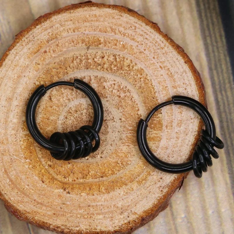Серьги-кольца из нержавеющей стали те же круглые титановые стальные серьги круглые из нержавеющей стали Корейская версия с кольцом Серьги