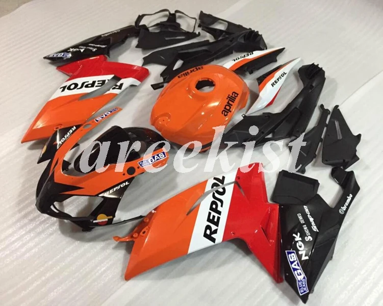 Мотоцикл литья под давлением ABS Полный обтекатели комплект подходит для Aprilia RS125 06 07 08 09 10 11 RS 125 2006-2011 тела набор оранжевый