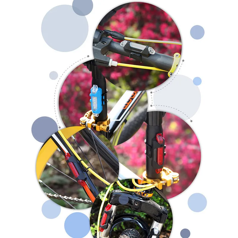 Best Mountain Bike Cycling Light Taillamp Safety Warning Light Bicycle Light Waterproof Rear Tail Light LED USB Rechargeable TSLM1 1