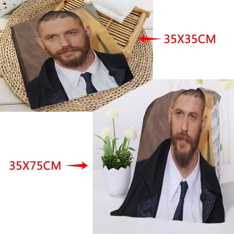 Горячее предложение! полотенца с принтом Tom Hardy. Прямоугольные полотенца. Размер 35x35 см., Размеры 35x75 см. Хлопковые полотенца для лица - Цвет: 8