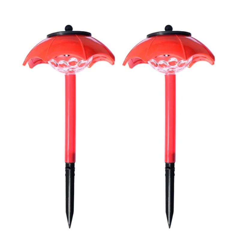 2pcs Solar Umbrella Light Outdoor Solar Lawn Light LED Night Light Courtyard Landscape Light