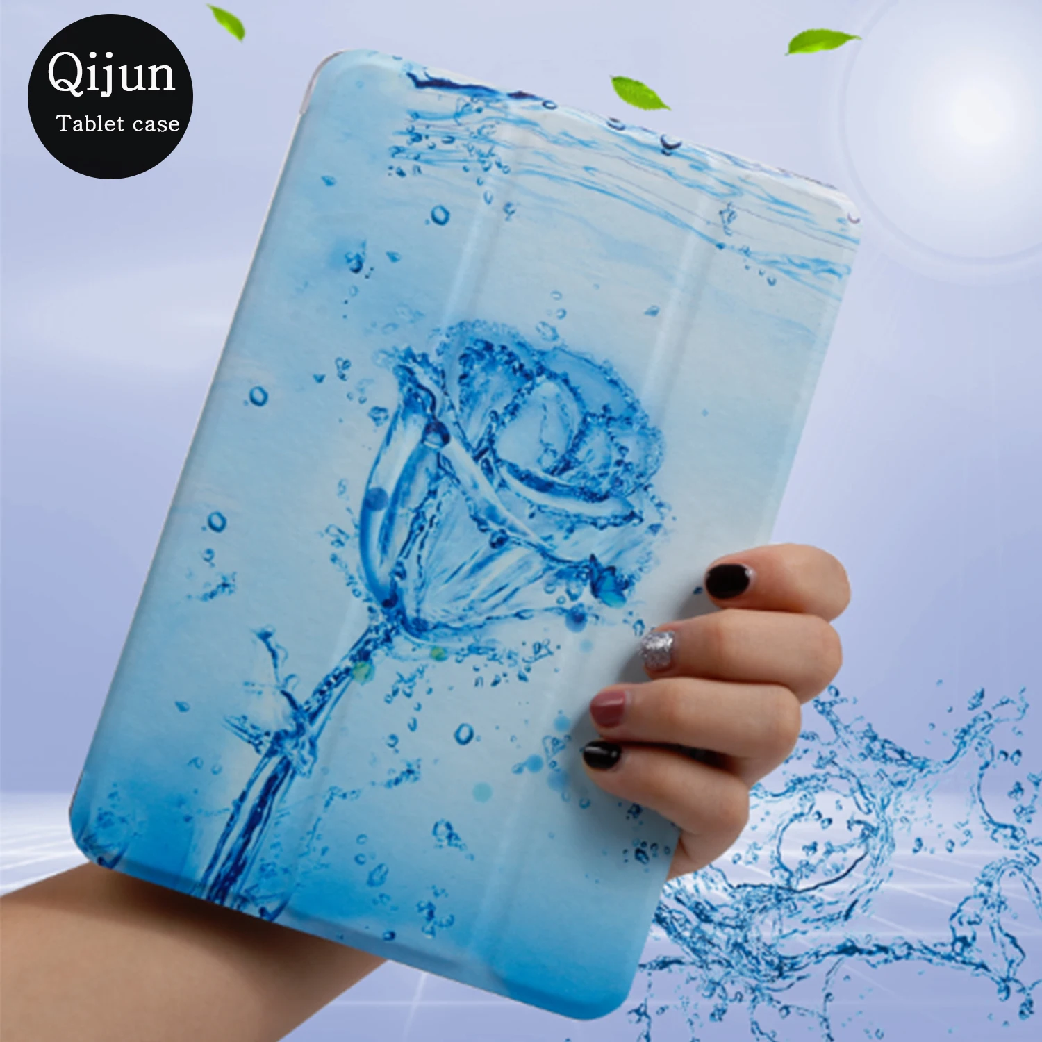 

Cover For Air 9.7'' Tablet case Painted PU Leather Stand Smart Cover For iPad Air 1 9.7 inch A1474 A1475 A1476 coque flip cover