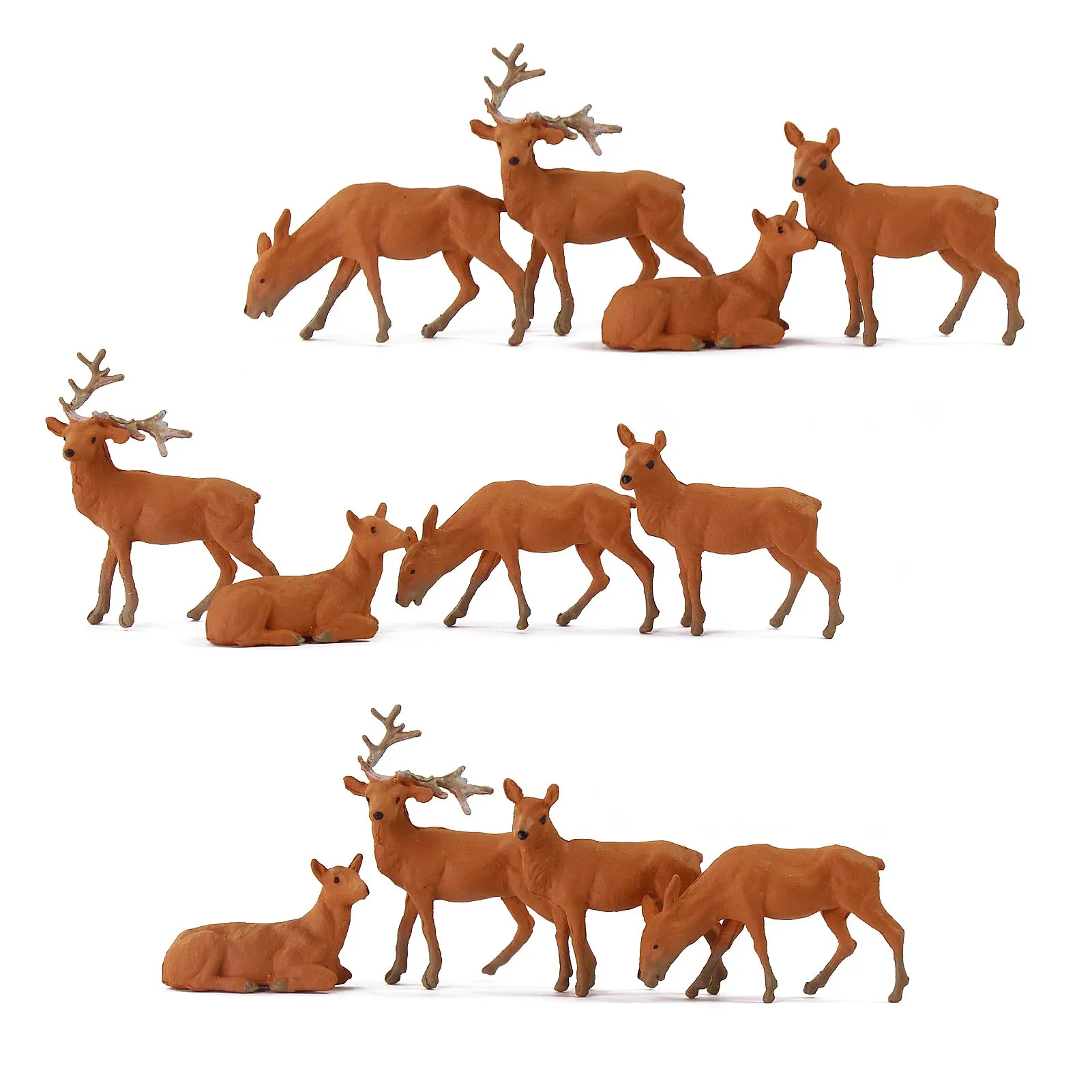 Model Pine Trees Green Pines H0 N Z Scale 1:87 Model Moose Deer Model Railway Layout Mini Scenery S0804 6