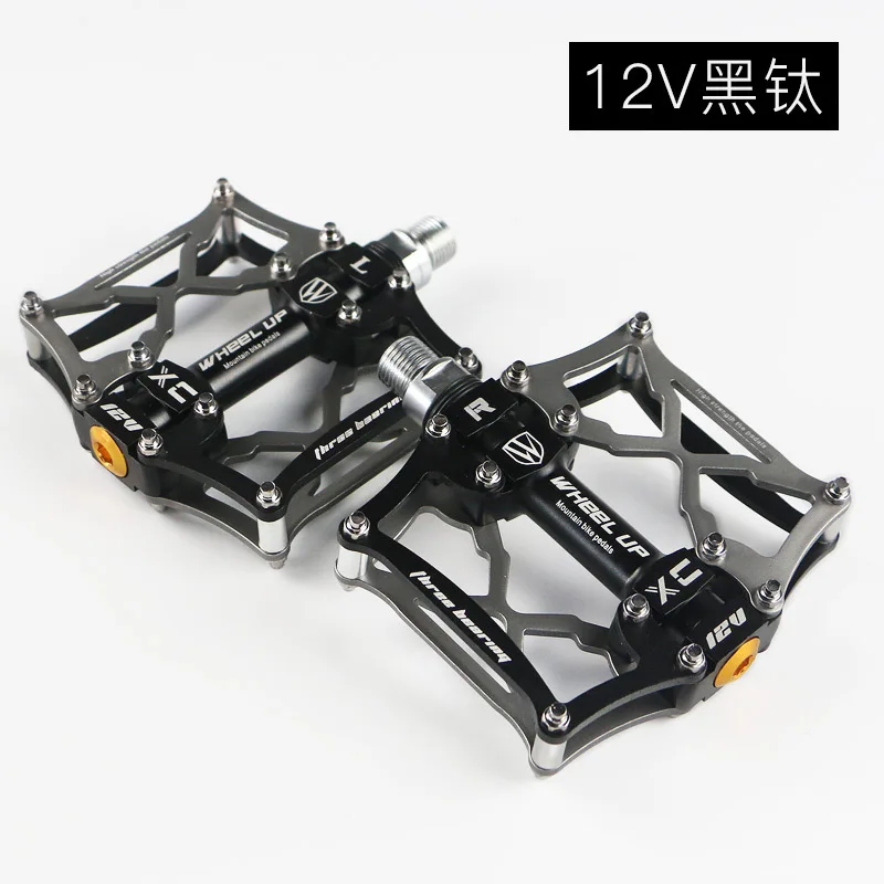 Black Профессиональные высококачественные педали для горного велосипеда MTB из алюминиевого сплава, уплотненные подшипники 3 палина, запчасти для велосипеда - Цвет: Black
