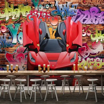 

milofi custom wallpaper mural 3D supercar luxury car Ferrari Lamborghini luxury car background wallpaper mural