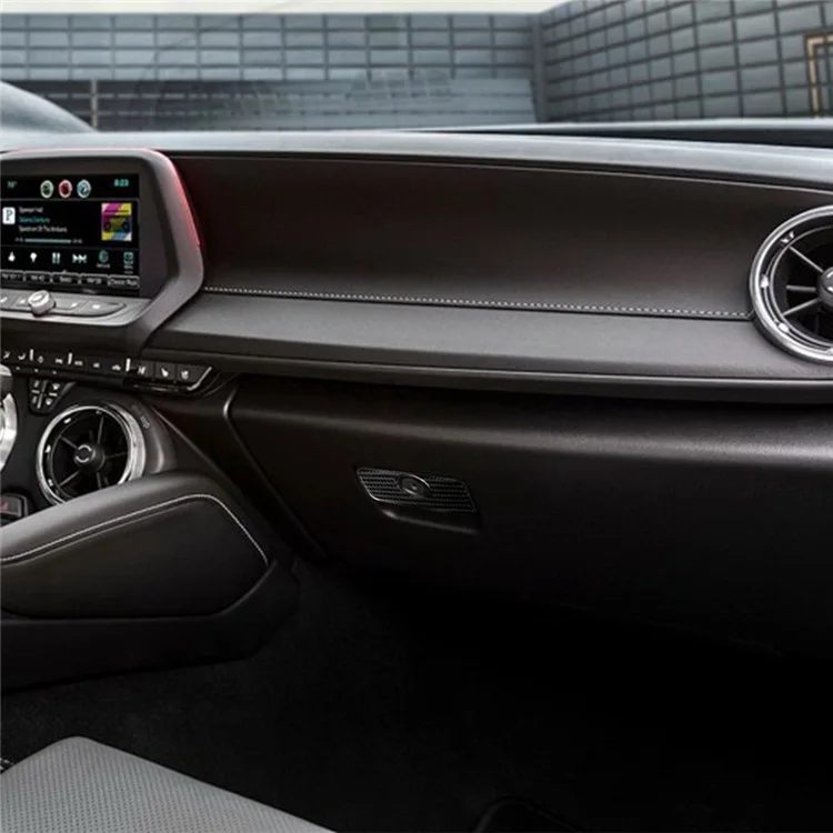 Карбоновая автомобильная коробка для хранения со-пилота ручка Замочная скважина отделка для Chevrolet Camaro